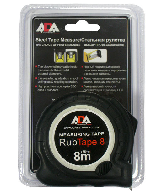 Рулетка ADA RubTape 8