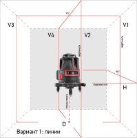 Лазерный уровень (нивелир) ADA Combine 4V+6Dots